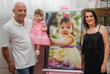 Maria Eduarda e sua família